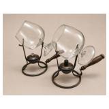 Metal and Glass Brandy Warmers