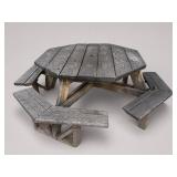 Wooden Octagonal Picnic Table with Benches