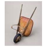 Metal Wheelbarrow with Single Rubber Wheel