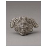 Pre-Columbian Style Pottery Face Fragment