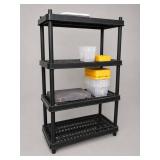 Plastic Shelving Unit With Storage Bins