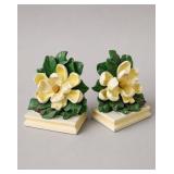 Magnolia Flower Bookends Heavy