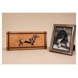 Wooden Box With Dachshund Silhouette