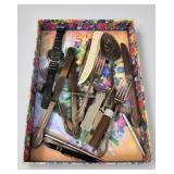 Flatware, Watch, and Tools Lot