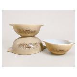 Pyrex Old Orchard Cinderella Mixing Bowls Set of 3