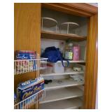 2 Pantry Contents with Canned Goods and Paper
