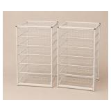 2-Piece elfa White Wire Drawer Units