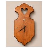 Wooden Wall Clock with Roman Numerals