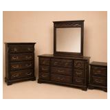 Dark Wood Bedroom Furniture Set