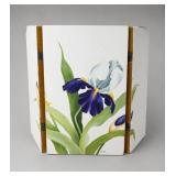 Hand-Painted Iris Floral Folding Screen Small