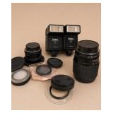 Vivitar Camera Flashes and Assorted Lenses
