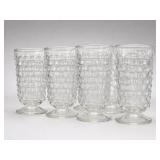 8 Fostoria Clear Glass Footed Tumblers