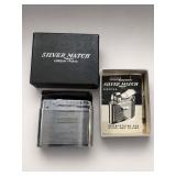 Silver Match Butane Lighter with Box