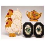Chicken Motif Fabric and Decor Collection