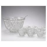 Mid-Century Hazel Atlas Punch Bowl Set w 12 Cups