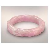 Carved Jade Bangle Bracelet