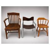 Mixed-Style Armchairs, Lot of 3