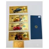 4 Cars Movie .999 Pure Gold Bills