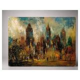 Cityscape Print on Canvas 18x24in