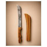 Wood-Handled Machete with Wood Sheath