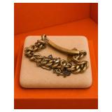 Gold Fill Chunky Chain ID Bracelet More As Is