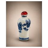 Chinese Blue and White Porcelain Snuff Bottle