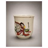 Porcelain Cup Featuring Diaochan and Poem