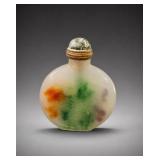 Multicolor Jade Snuff Bottle with Stopper