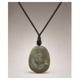 Carved Jade Buddha Pendant Necklace
