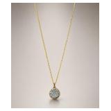 Jade Pendant on 20in Gold Tone Chain Necklace