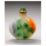 Multicolored Jade Snuff Bottle