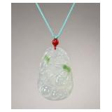 Carved Jade Pendant Necklace