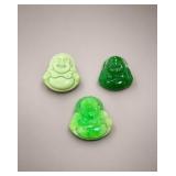 Three Jade Buddha Pendants