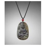 Jade Pendant with Seated Buddha Motif