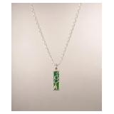 Rectangular Jade Pendant Necklace