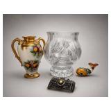 Decorative Miniature Vase, Crystal Bowl, Fish