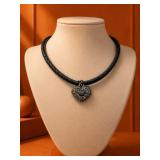 Brighton Leather Necklace with Heart Locket