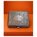 German Silver Engraved Cigarette Case
