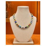 Sterling Silver 16in Multi-Color Bead Strand