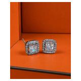 Sterling Silver Square Stud Earrings