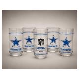 6 Dallas Cowboys NFL Mobil Glass Tumblers