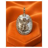 Rebecca Collins Angel Pendant Silver Tone