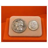 1964-D Washington Quarter and Dime Pair