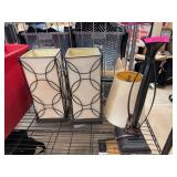 Three Table Lamps with Shades