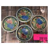 4 Oriental Floral Porcelain Dishes