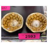 Mr. Peanut Metal Nut Dishes, Pair