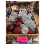 Christmas Ornaments Basket