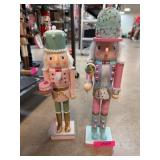 2 Decorative Pastel Nutcrackers