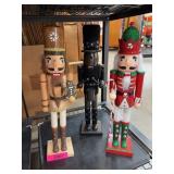 Three Decorative Wooden Nutcrackers