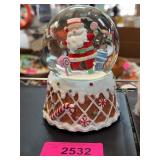 Santa Claus Snow Globe with Candy Motif